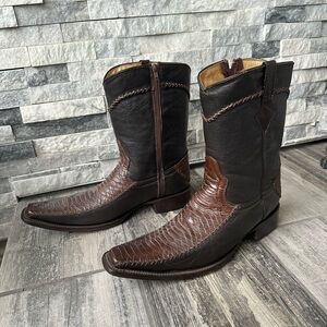 Innovation  Western Cowboy  Rodeo Brown Leather Boots  Men’s Size 11